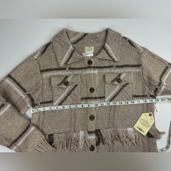 NWT Telluride Long Sleeve Fringe Shacket Cardigan Sweater Womens Size Medium - Picture 6 of 11